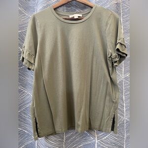 Michael Kors ruffled sleeves shirt